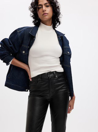 High Rise Vegan Leather Vintage Slim Pants | Gap | Gap (CA)