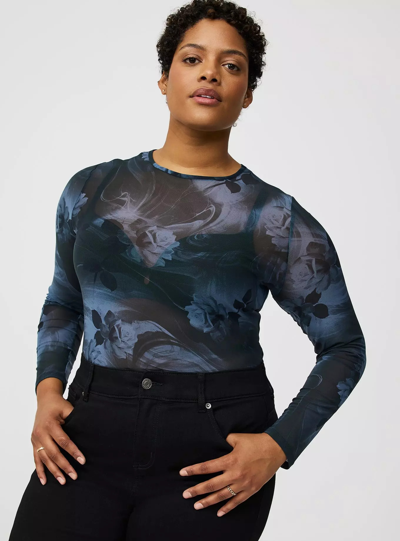 Mesh Crew Long-Sleeve Top | Torrid (US & Canada)