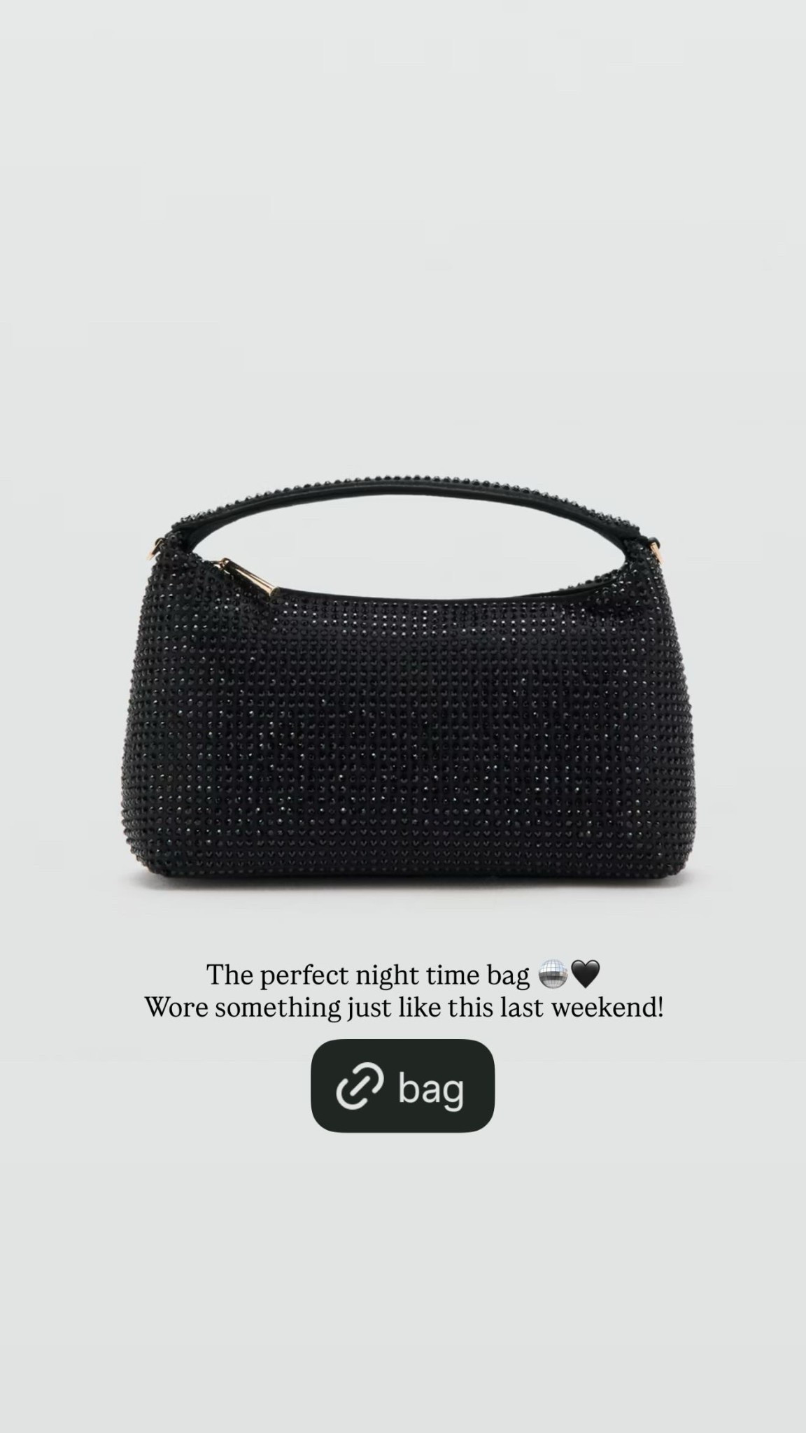 The perfect night time bag 🪩🖤 Wore something just like this last weekend!

#LTKSeasonal #LTKItBag #LTKHoliday