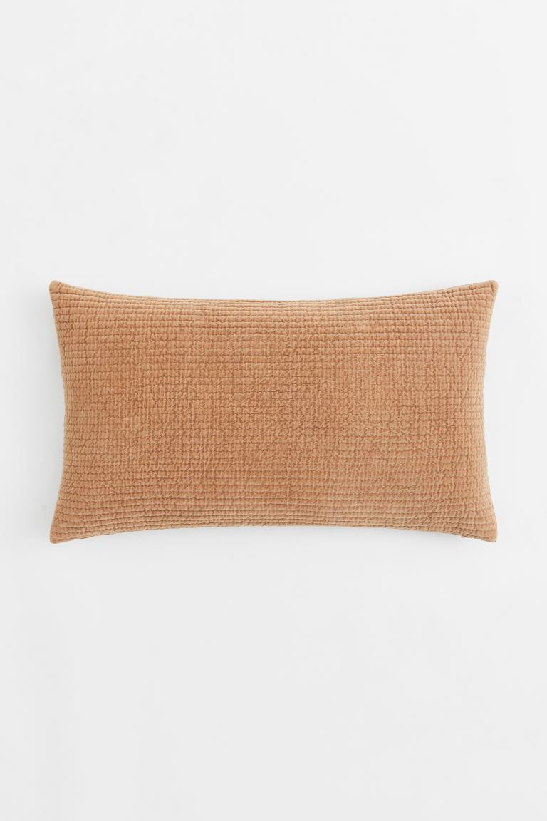 Quilted Velvet Cushion Cover | H&M (US + CA)