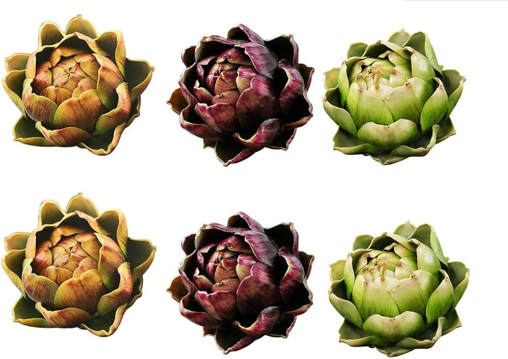 WESAPPINC Large Artificial Artichoke Fake Vegetables and Fruits for Kitchen Home Table Wedding De... | Amazon (US)