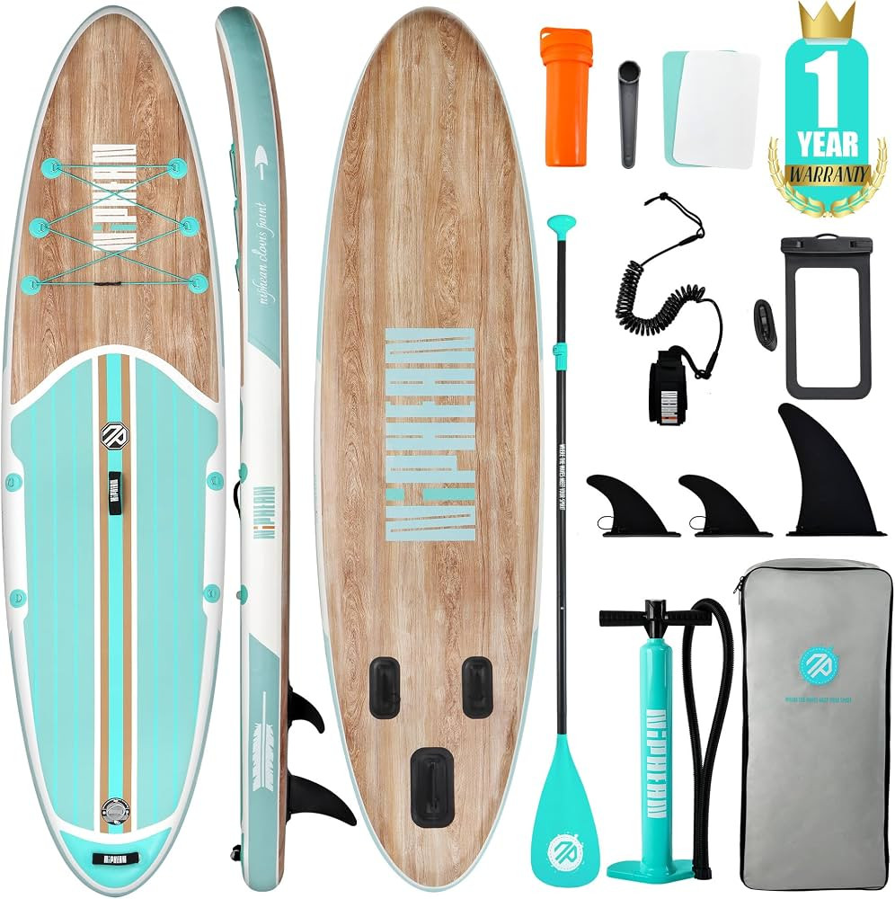 Inflatable Stand Up Paddle Board with SUP Accessories, Anti-Slip EVA Deck, 10’6’’ Inflatabl... | Amazon (US)