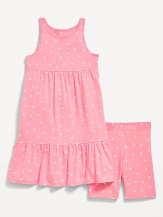 2-Piece Sleeveless Dress and Biker Shorts Set for Girls | Old Navy (US)