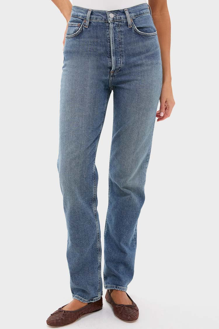 Overcast High Rise Straight 90's Pinch Waist Long | Tuckernuck (US)