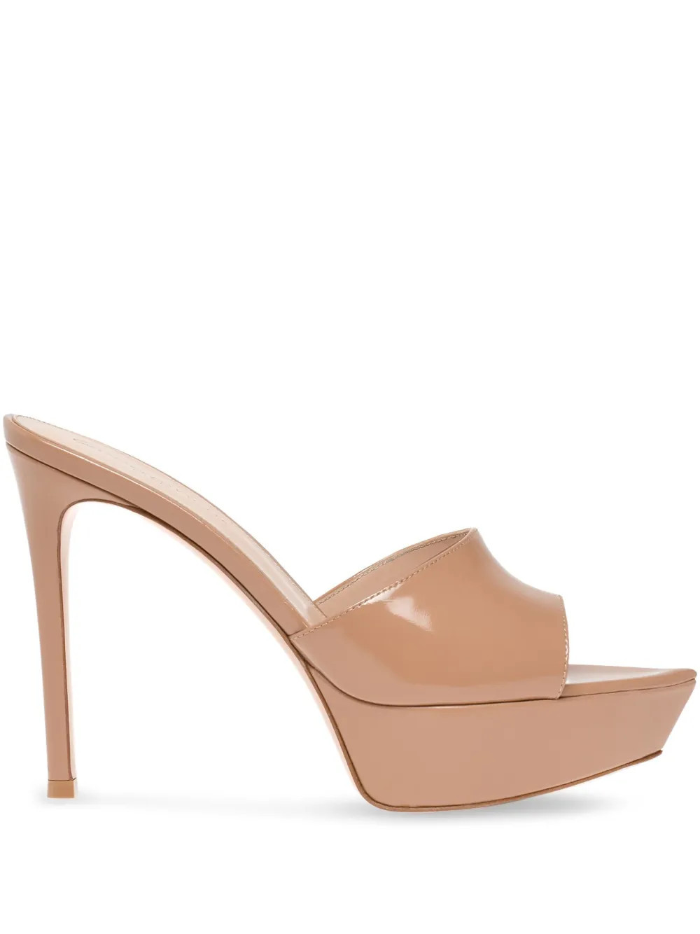 Gianvito Rossi 100mm Dasha platform pointed-toe sandals - Brown | Farfetch Global