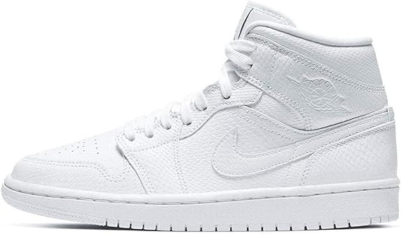 Jordan Women's Shoes Nike Air 1 Mid White Snakeskin BQ6472-110 | Amazon (US)