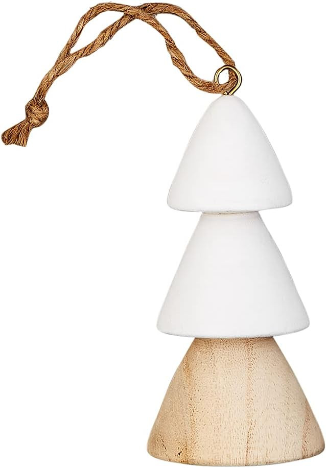 Mud Pie Paulownia Wood Christmas Ornament, Tree, 4.75" x 2.25" | Amazon (US)