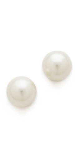 Kenneth Jay Lane Large Glass Pearl Post Earrings | Amazon (US)