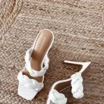 Braided Double Band Heeled Sandals | Express