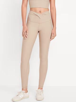 Extra High-Waisted PowerSoft Twist-Front Leggings | Old Navy (US)