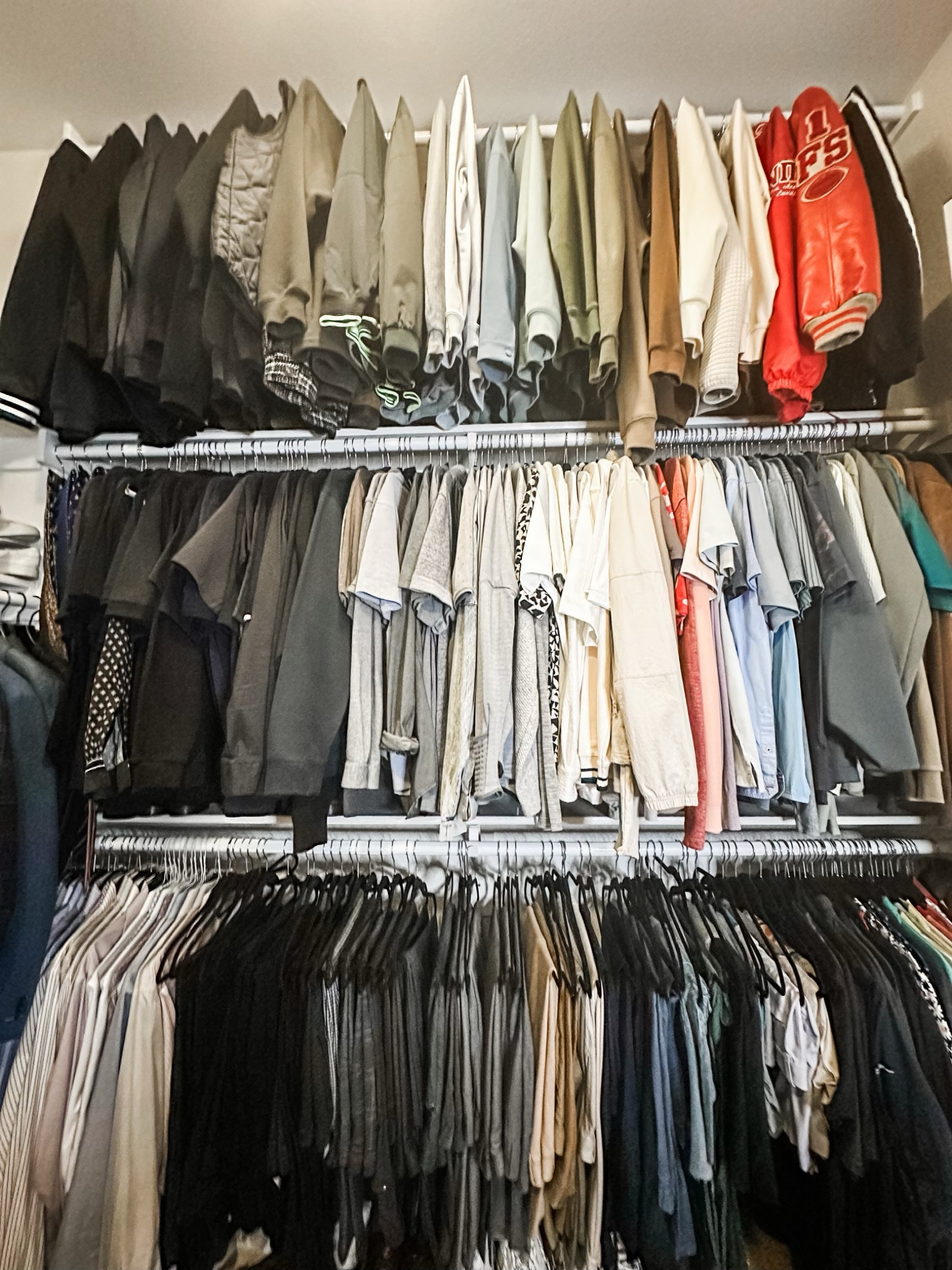 How high? Meaning how high are your clothes in your closet? If higher than you can reach, you need this in your life! 