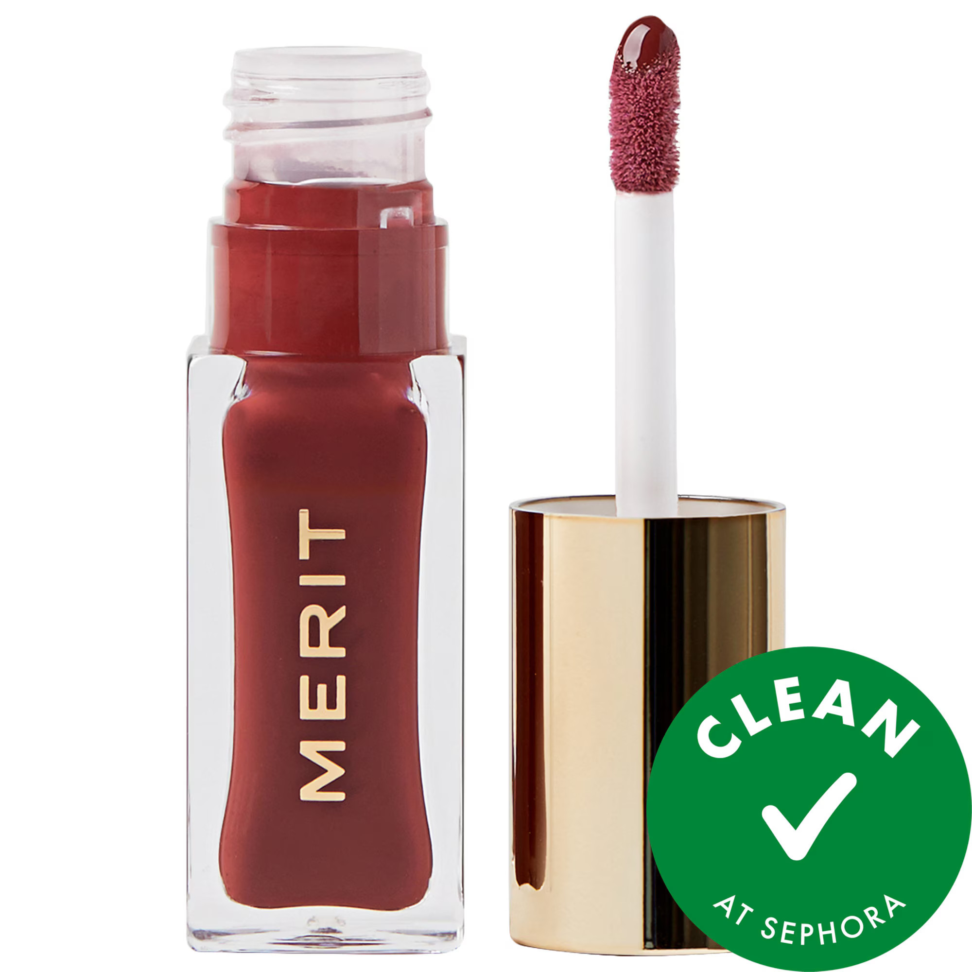 MERIT Shade Slick Hydrating Tinted Lip Oil Sangria .23/7 | Sephora (US)