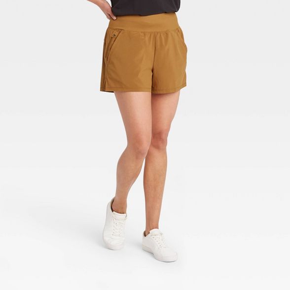 Women's Knit Waist High-Rise Stretch Woven Shorts - All in Motion™ | Target