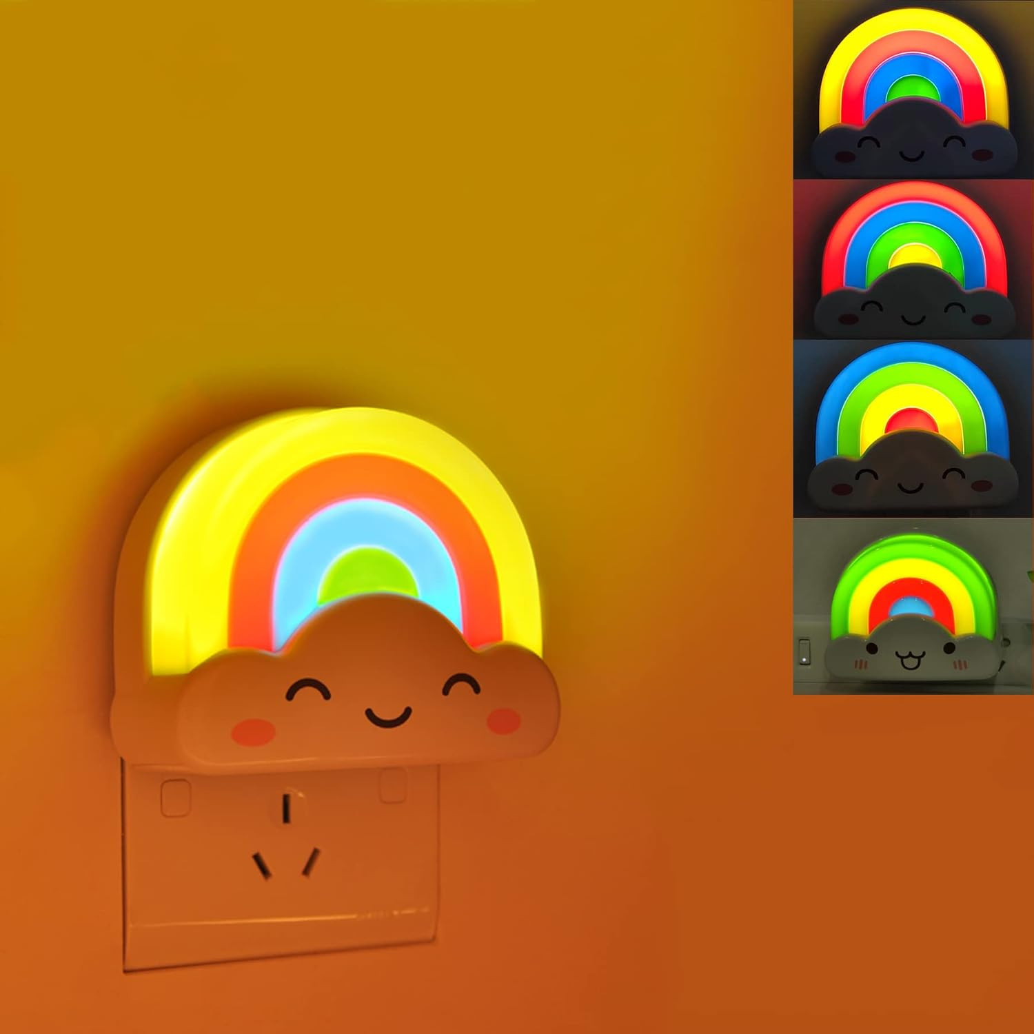 amezin Rainbow Night Light,0.5w Plug in Night Light for Kids, LED Dusk to Dawn Sensor Cute Nurser... | Amazon (US)