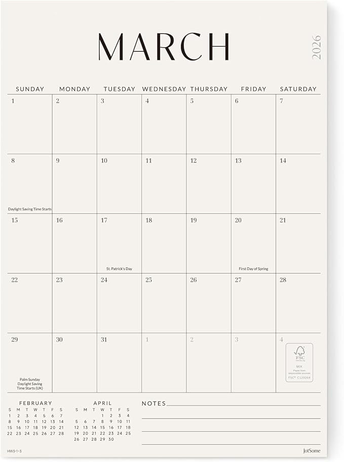 Jotsome Magnetic Calendar for Refrigerator 2026-2027, Monthly Fridge Calendar From January 2026 t... | Amazon (US)