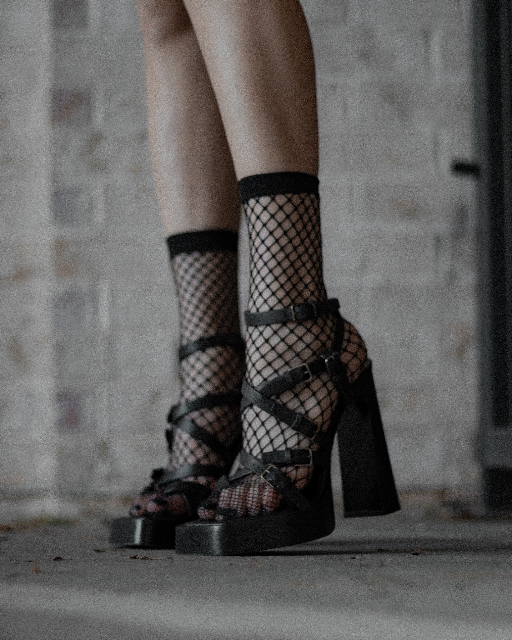 strappy black platform heels with a fishnet accent 🖤 #darkfemme #gothchic #blackheels

#LTKstyletip #LTKshoecrush