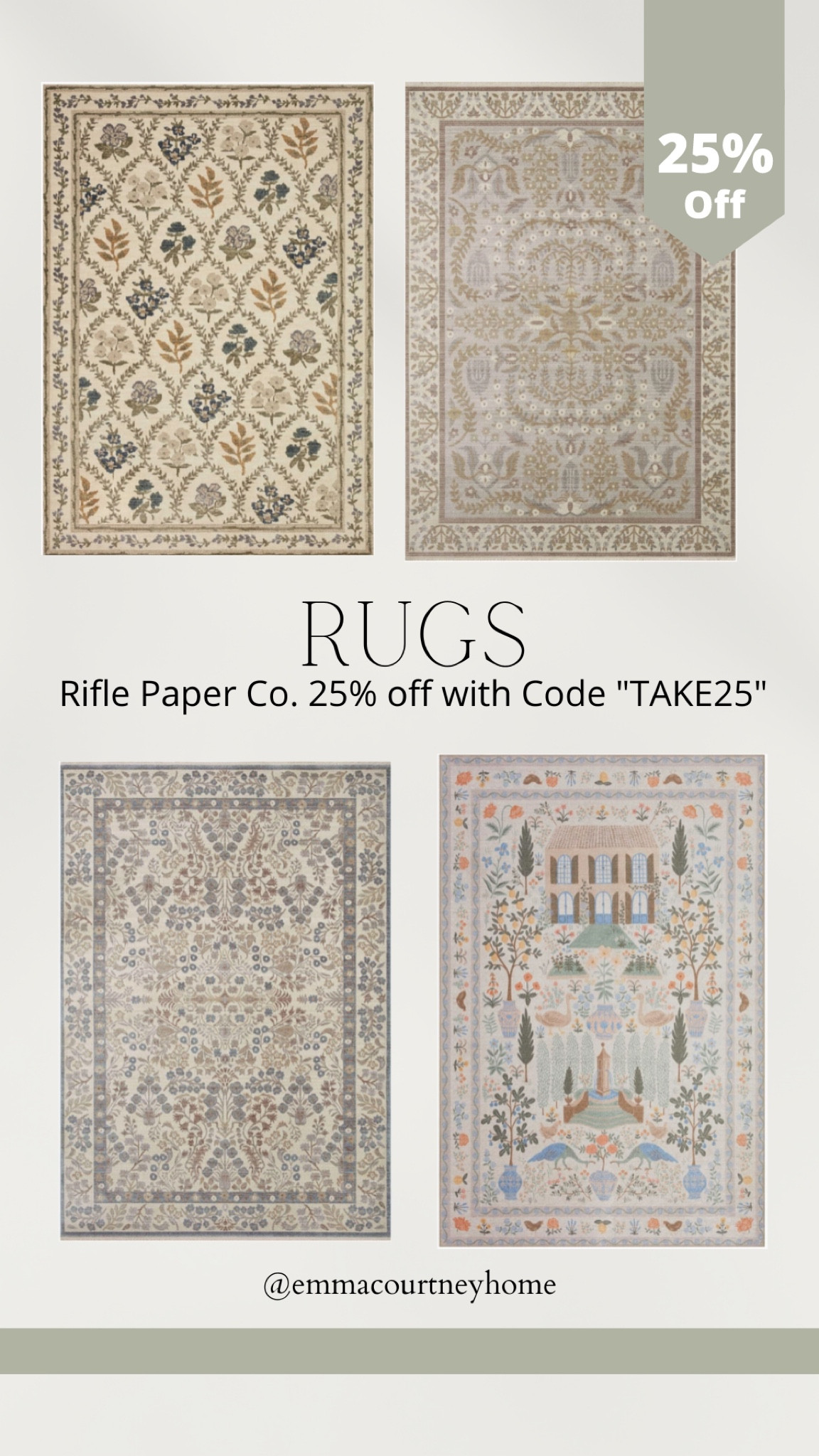 Rifle paper co rugs 25% off Labor Day sale 

#LTKhome #LTKsalealert #LTKSeasonal