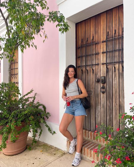 Simple vacation outfit for exploring Old San Juan 🌸 wearing TTS 25 curve love in the shorts!

#LTKtravel #LTKSeasonal #LTKSpringSale