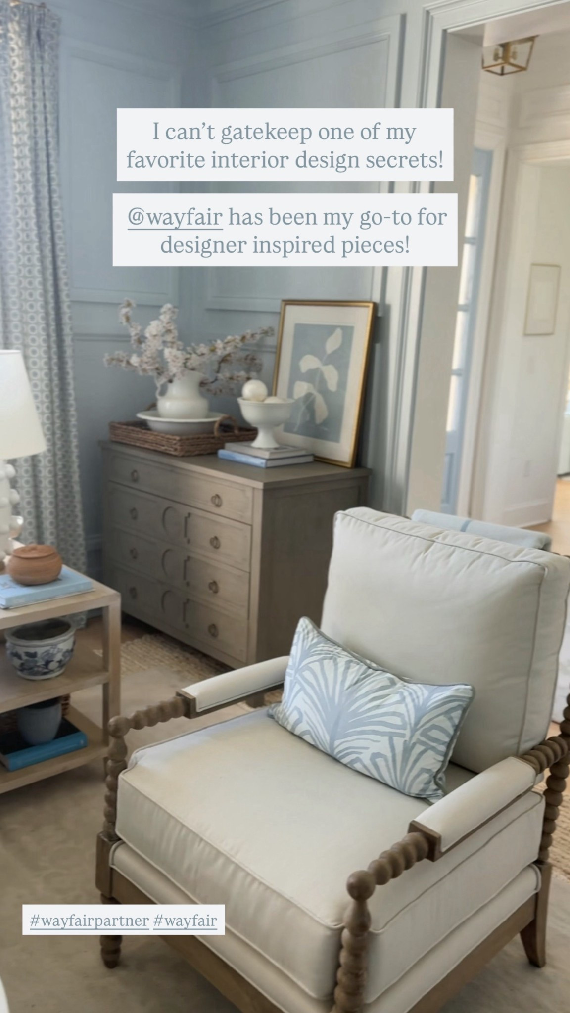 Classic coastal designer inspired living room   @wayfair 

 #wayfairpartner #wayfair