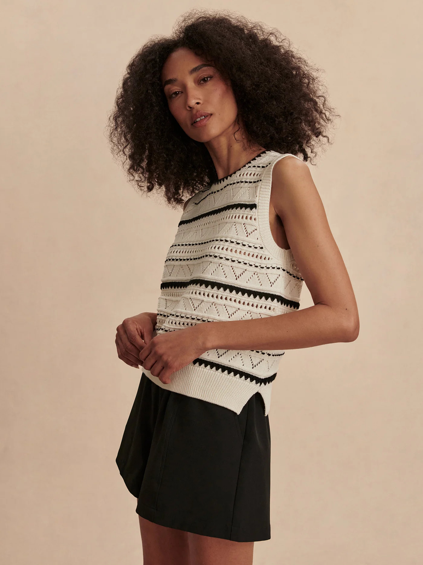 Athena Pointelle Knit Vest | Varley US