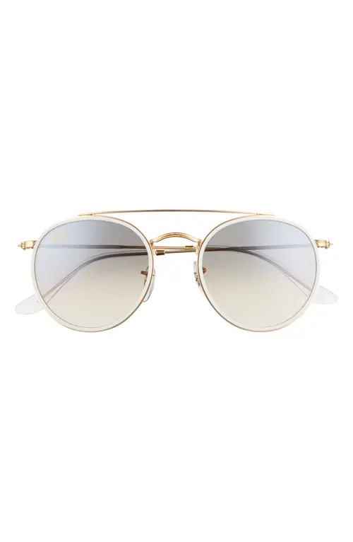Ray-Ban 51mm Aviator Gradient Lens Sunglasses in Legend Gold /Gradient Grey at Nordstrom | Nordstrom