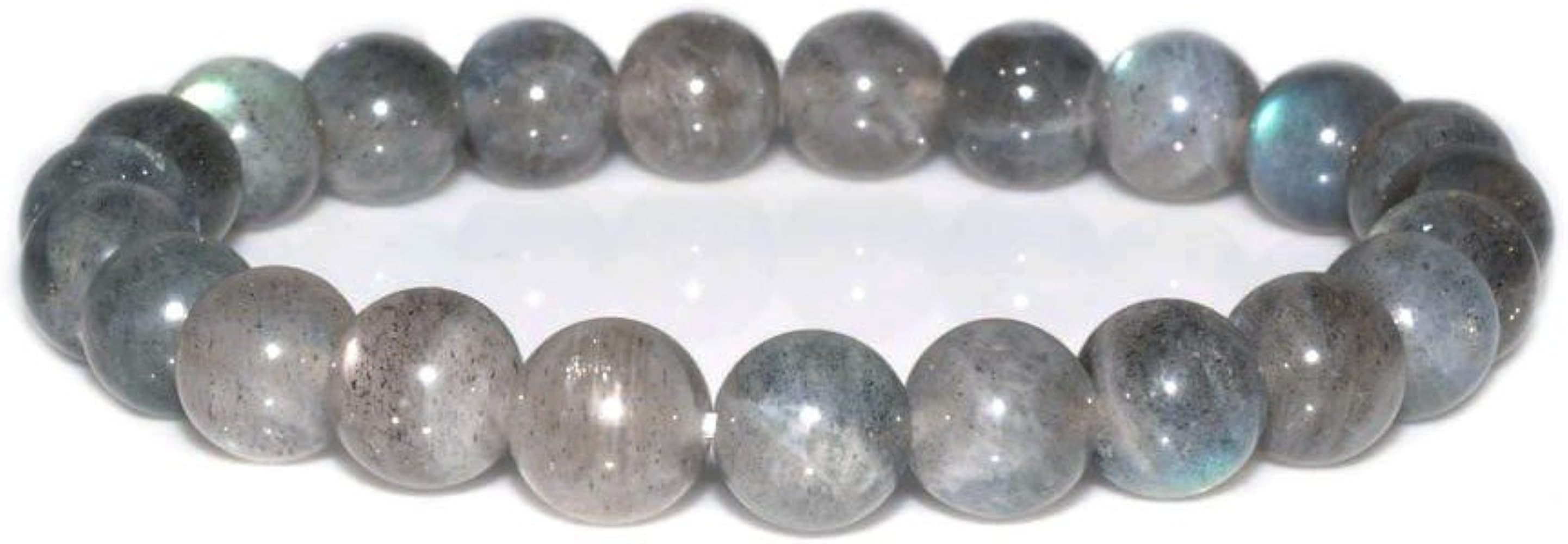 Justinstones Gem Semi Precious Gemstone 8mm Round Beads Stretch Bracelet 7 Inch Unisex | Amazon (US)