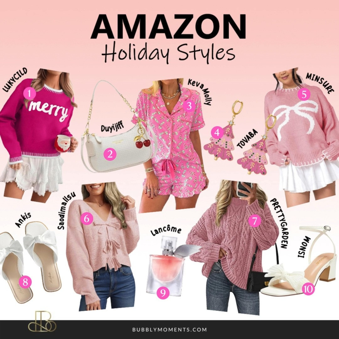 Holiday season is officially here, and I’m sharing some of the cutest Women’s Holiday Styles from Amazon to help you get ready for all your festive plans. These looks are perfect for holiday parties, family gatherings, cozy nights in, and everything in between. I picked pieces that are stylish, easy to wear, and trending for the season—think sparkly dresses, soft knits, chic tops, and accessories that make any outfit feel more festive. Tap the photos to browse each look and save your favorites for your upcoming celebrations. It’s the perfect time to refresh your holiday wardrobe and find outfits that make you feel confident, comfortable, and ready for all the fun this season brings! ✨🎄❤️
#LTKStyleTip #LTKHoliday #LTKParties #AmazonFashion #HolidayStyle #HolidayOutfits #AmazonFinds #WomensFashion #WinterStyle #HolidaySeason #FashionFinds #PartyOutfit #FestiveFashion #SeasonalStyle #OutfitIdeas #HolidayInspo #ChicStyle #AmazonMustHaves #TrendyOutfits #FashionInspo #ShopTheLook 

 
