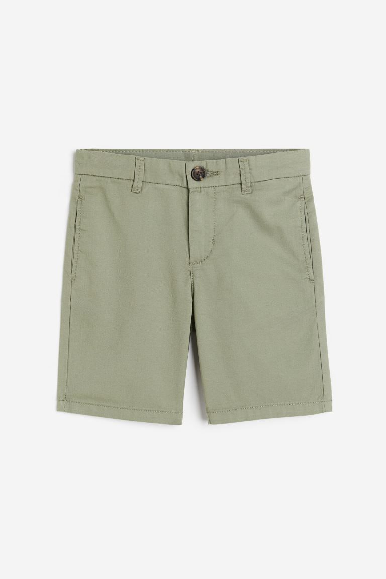 Cotton Chino Shorts - Light khaki green - Kids | H&M US | H&M (US + CA)