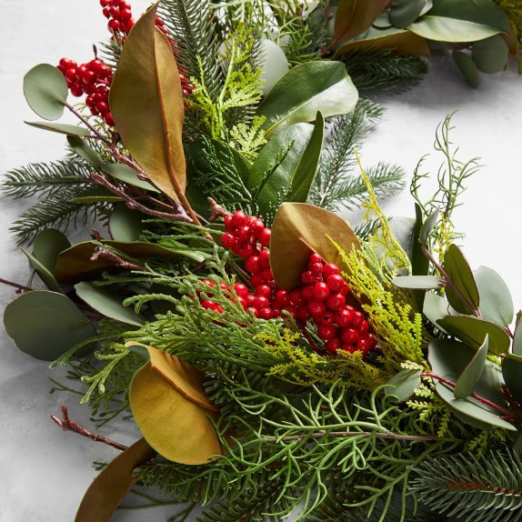 Jeff Leatham Parisian Christmas Faux Garland, 5' | Williams-Sonoma