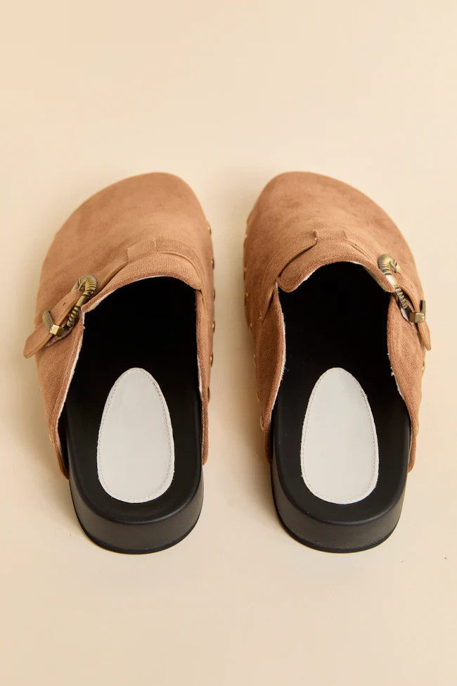 Toni Latte Studded Clogs SALE | Pink Lily