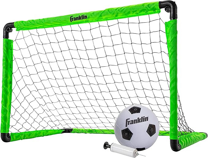 Franklin Sports Kids Mini Soccer Goal Set - Backyard/Indoor Mini Net and Ball Set with Pump - Por... | Amazon (US)