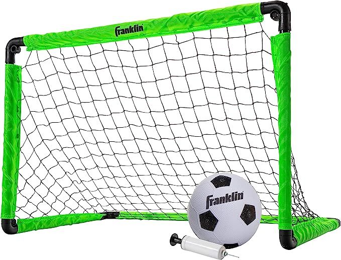 Franklin Sports Kids Mini Soccer Goal Set - Backyard/Indoor Mini Net and Ball Set with Pump - Por... | Amazon (US)