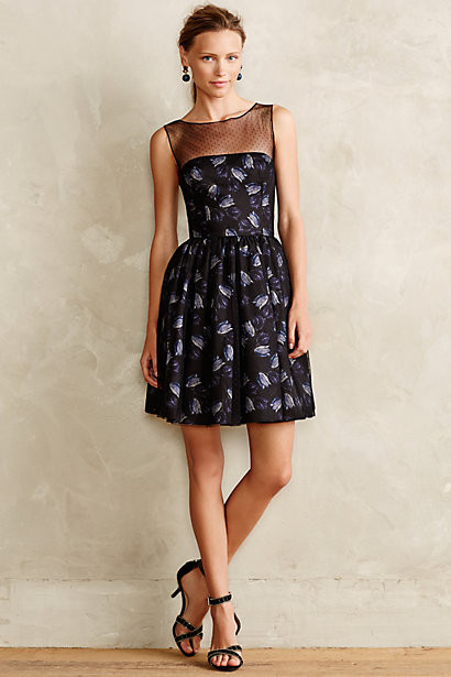 Evening Lilies Silk Dress | Anthropologie (US)
