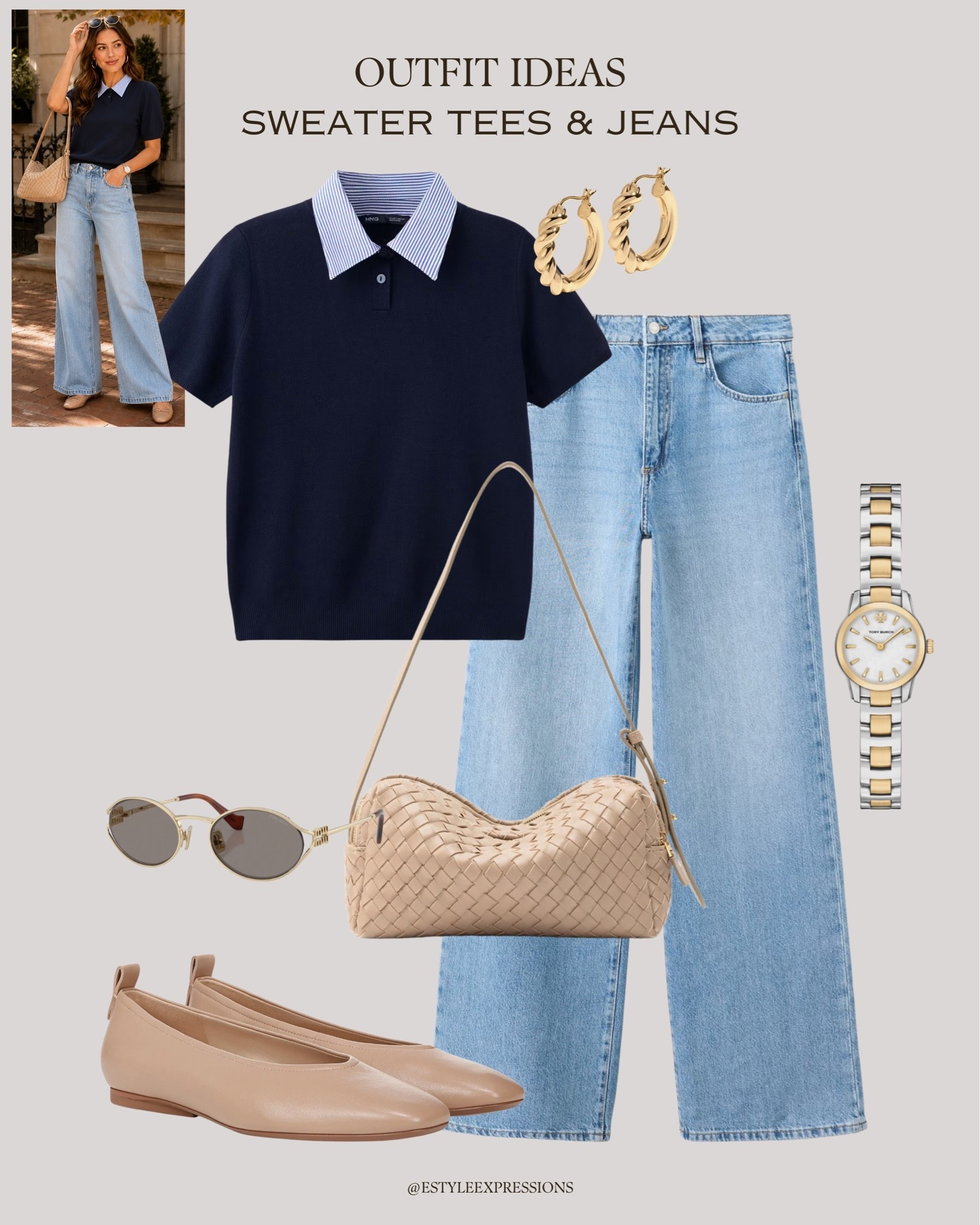Outfit Ideas with Cozy Sweater Tees & Jeans!☀️🍂 Perfect for sunny afternoons and cooler evenings, this timeless duo is the ultimate transitional staple.✨ Just add a blazer or lightweight jacket when the temperature drops. 

#LTKautumn

#LTKworkwear #LTKjeans
