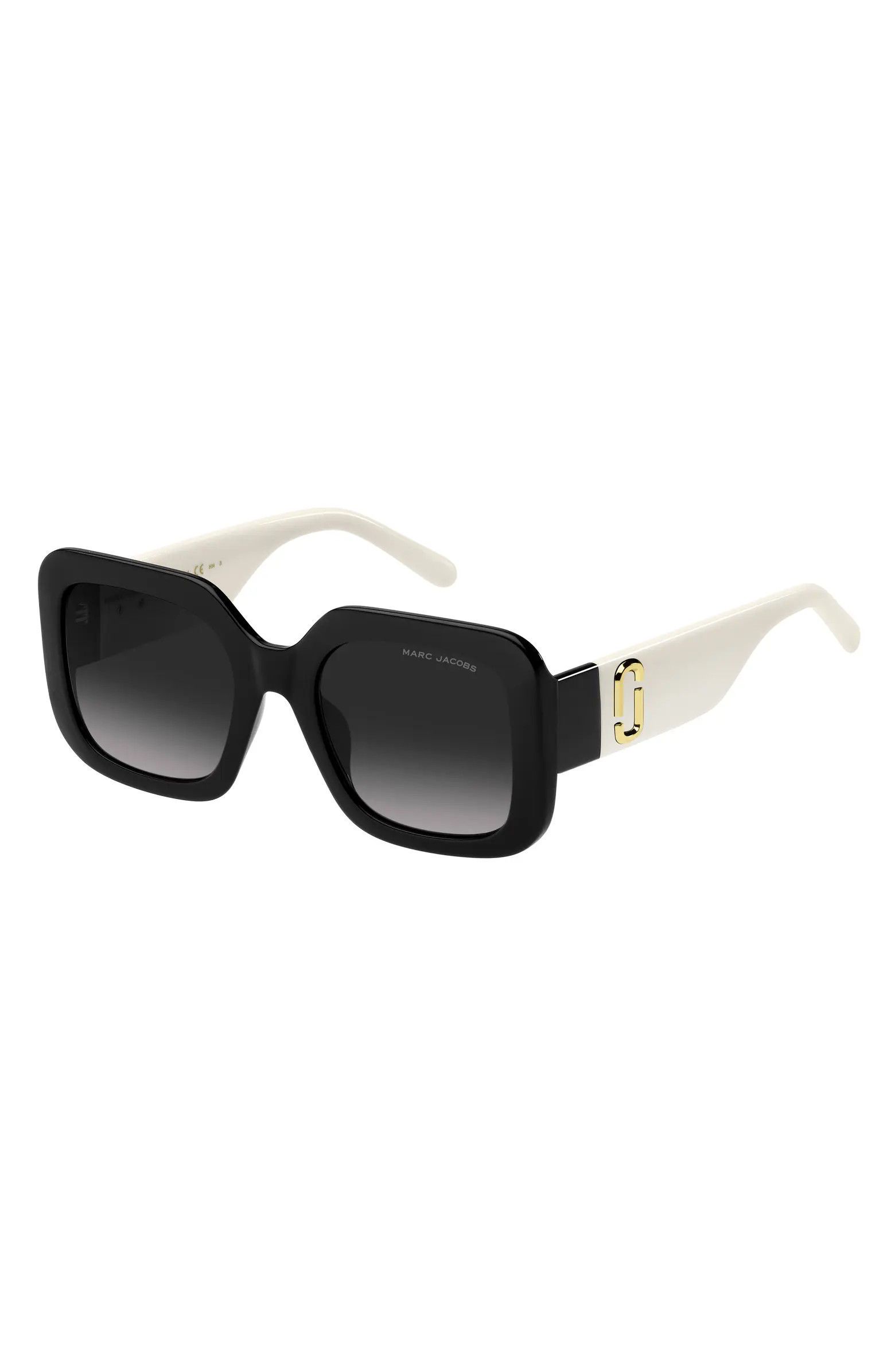 Marc Jacobs 53mm Gradient Polarized Square Sunglasses | Nordstrom | Nordstrom