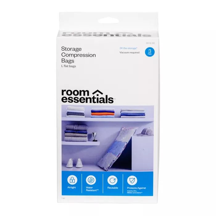 3 Large Compression Bags Clear - Room Essentials™ | Target