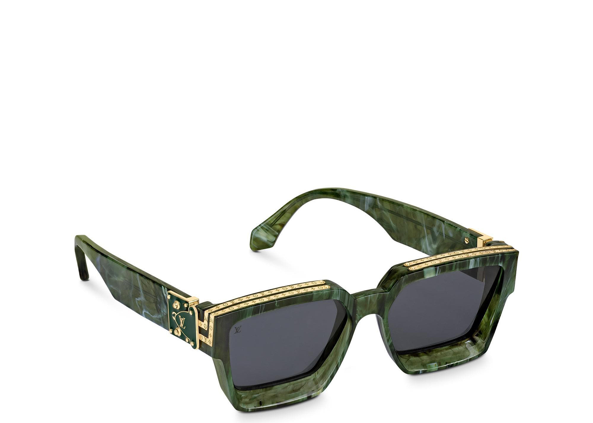 Men's Louis Vuitton 1.1 Millionaires Sunglasses in Green Marble | StockX