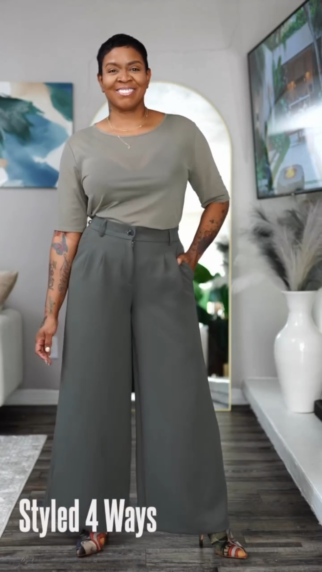 I like to buy pieces I can wear more than once! (( Sale Alert))

These olive slacks from The Loft are a perfect example styled for work with a cream blazer, dressed down without it, and elevated for dinner with a brown top and boots. Same pants, different energy, depending on where I’m going.

This is how I get more out of my wardrobe without overbuying.

Save this for outfit inspiration linked on my LTK.

✨ Question: which look would you wear work or dinner?

 Outfit Details
Pants & Tops @loft 
Blazer @express (it's old) 
Shoes @amazonfashion 

#outfitinspiration #casualoutfitideas #ootd #fashionstyle

#LTKSaleAlert #LTKootd #LTKgrwm