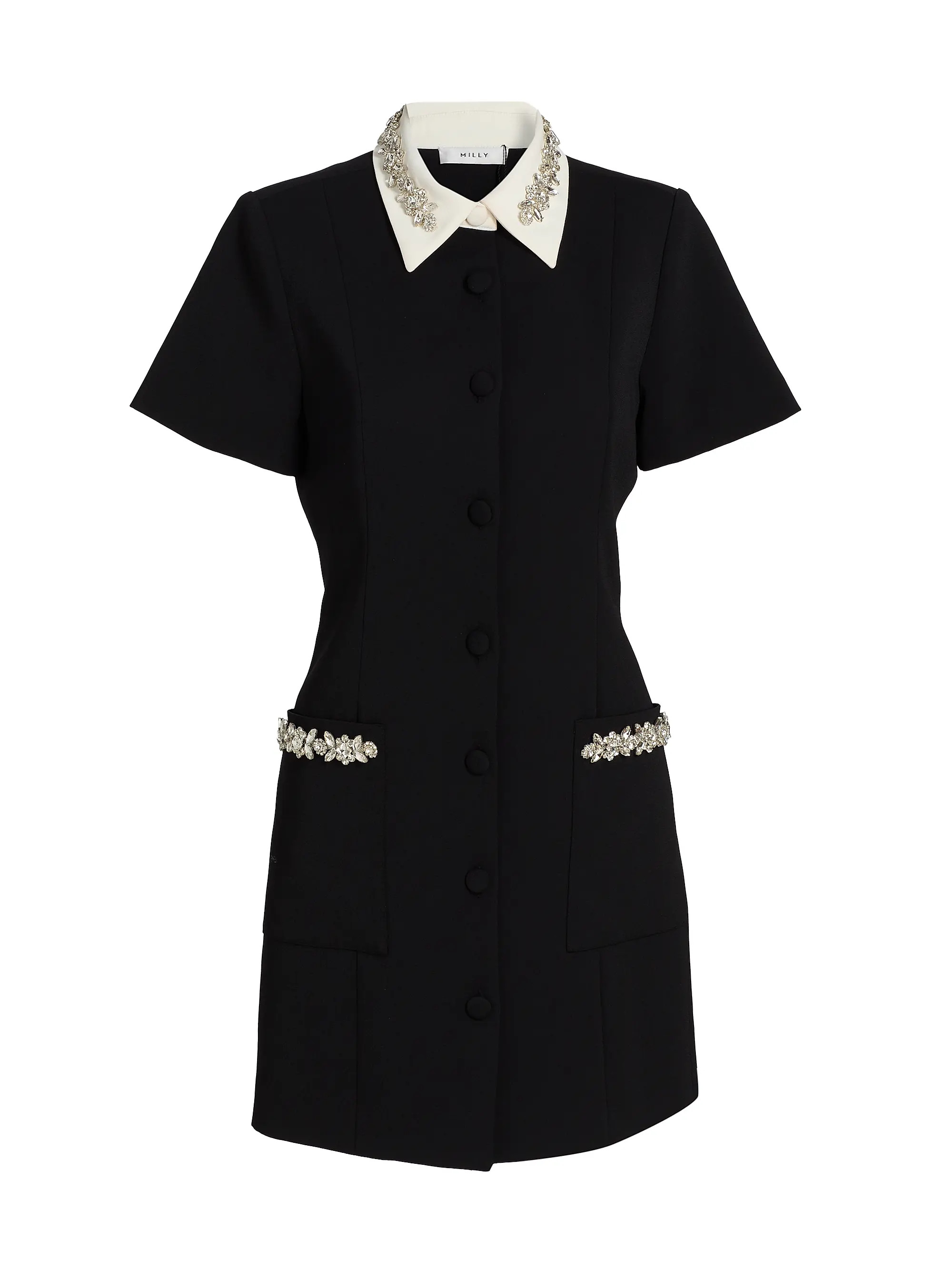 Sheelah Crepe Embellished Minidress | Saks Fifth Avenue