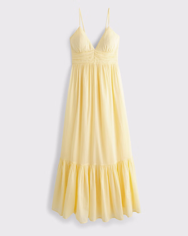 Women's Bra-Free Flowy Tie-Back Maxi Dress | Women's Dresses & Jumpsuits | Abercrombie.com | Abercrombie & Fitch (US)