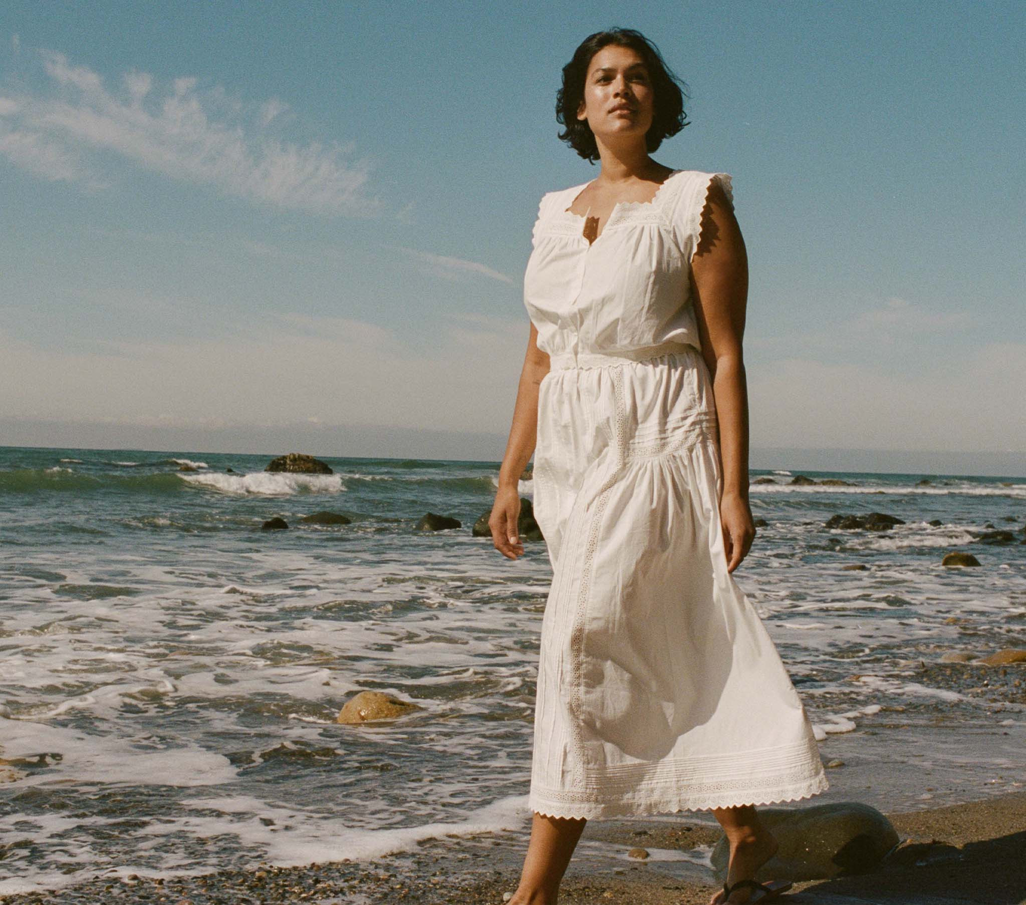 Sabina Skirt - Powder | DÔEN | DOEN