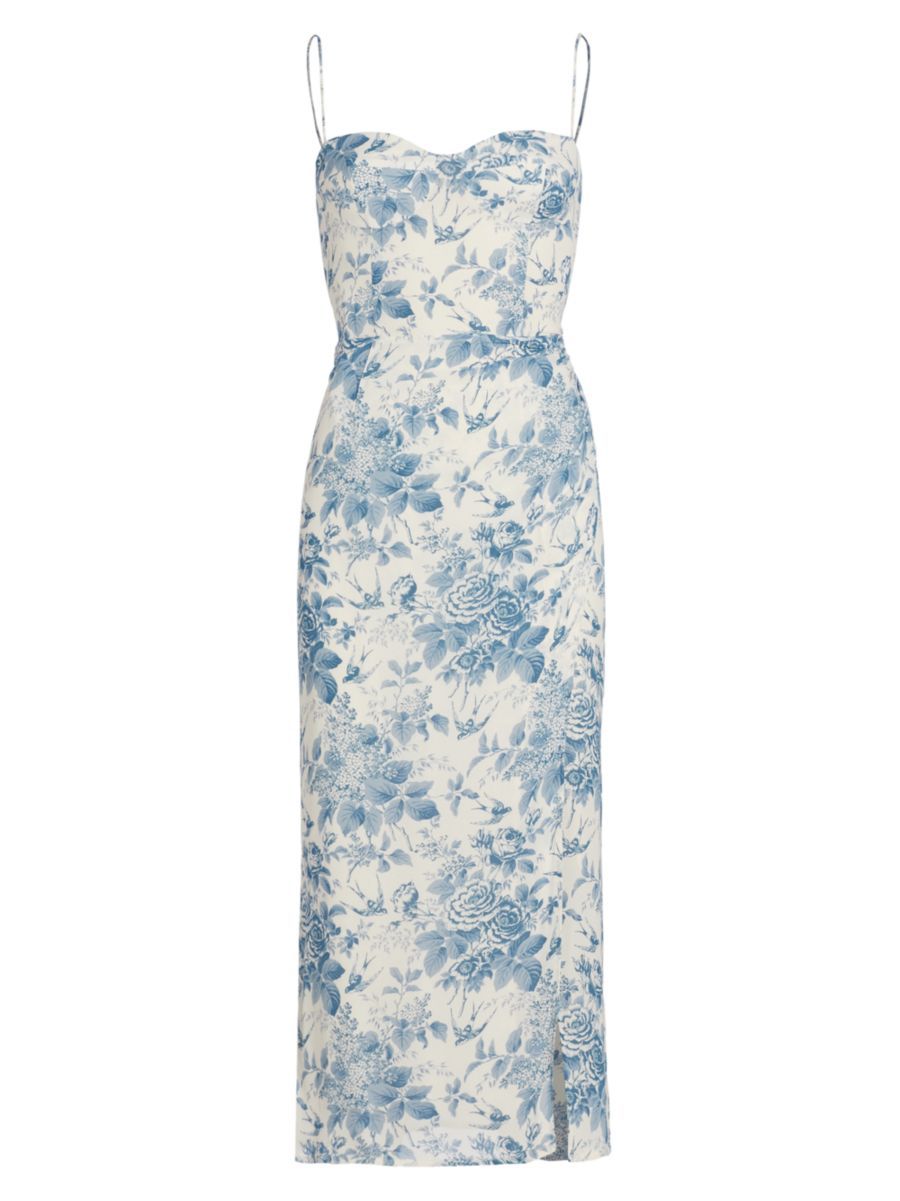 Kourtney Sleeveless Floral Midi-Dress | Saks Fifth Avenue