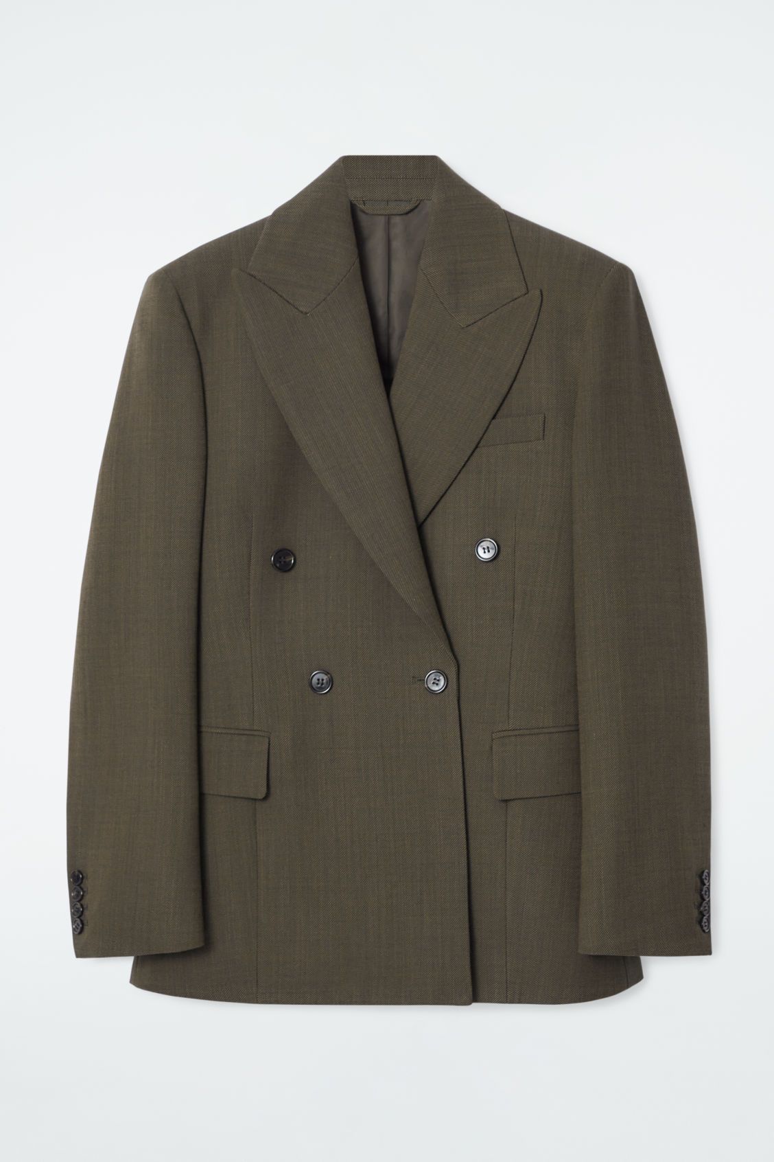 WAISTED DOUBLE-BREASTED WOOL BLAZER | COS UK