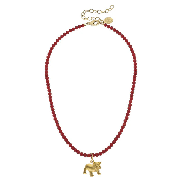 Alys Bulldog Red Coral Necklace | Susan Shaw