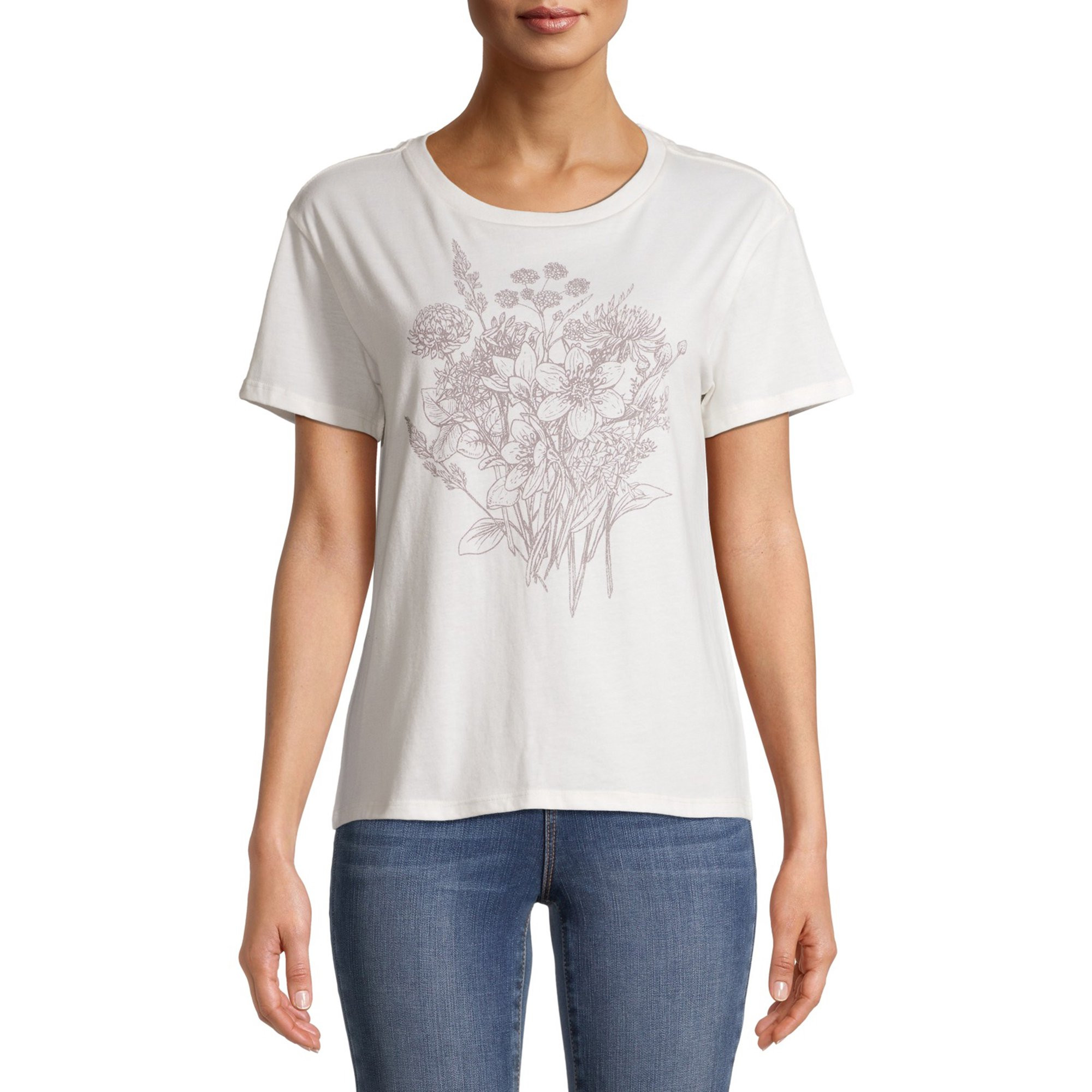 Fifth Sun Women's Vintage Bouquet T-Shirt | Walmart (US)