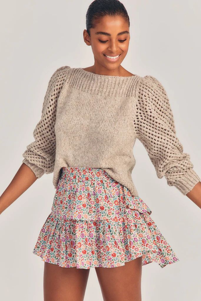 LoveShackFancy x Liberty Ruffle Mini Skirt | LOVESHACKFANCY