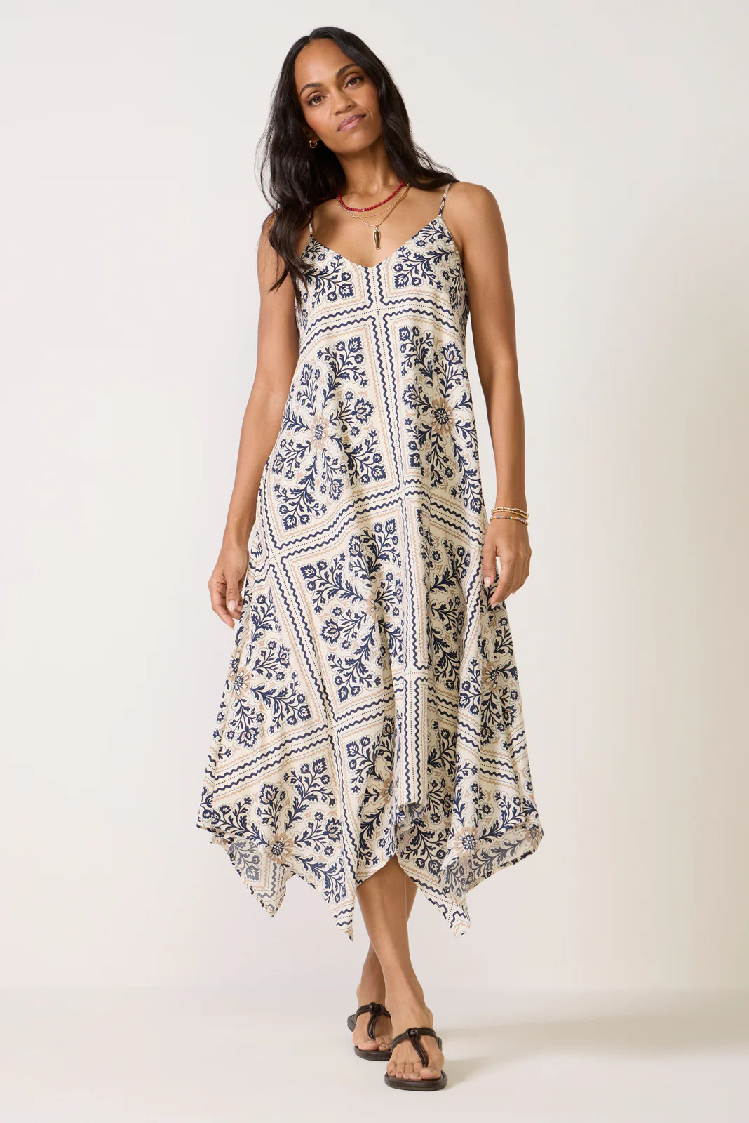 Maggie Handkerchief Midi Dress | Evereve