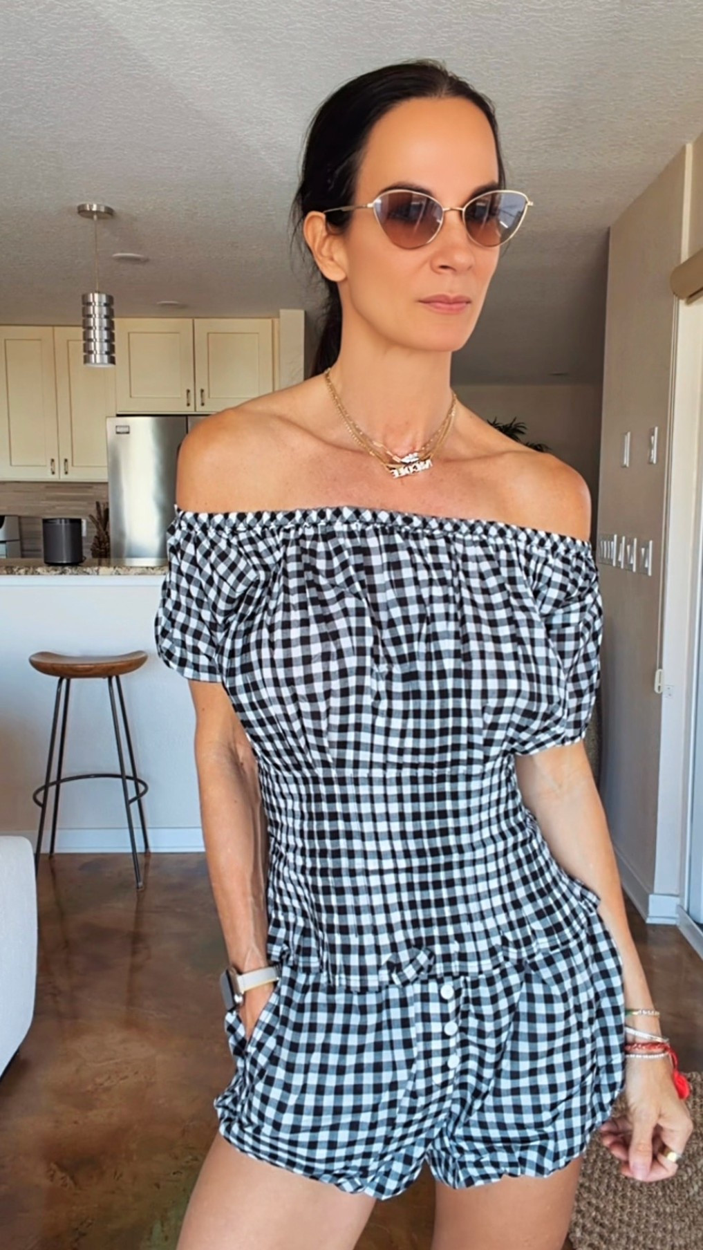 Gingham for spring break? Say less. 🖤

This little set is giving European café meets beach weekend, and I am not mad about it. The off-shoulder top, the comfy smocked waist, the playful little shorts… it’s one of those outfits that looks like you tried, even when you didn’t.

I threw on my favorite sunnies and flip-flops and suddenly we’re ready for coffee runs, beach walks, or a spontaneous margarita situation.

Lightweight. Easy. And very much in my “throw it on and go look cute anyway” era.

Wearing XS

#NicoleColeeStyle
#SpringBreakStyle
#GinghamStyle
#ResortWear
#LTKFinds




#LTKgrwm #LTKdayinmylife #LTKSpringSale