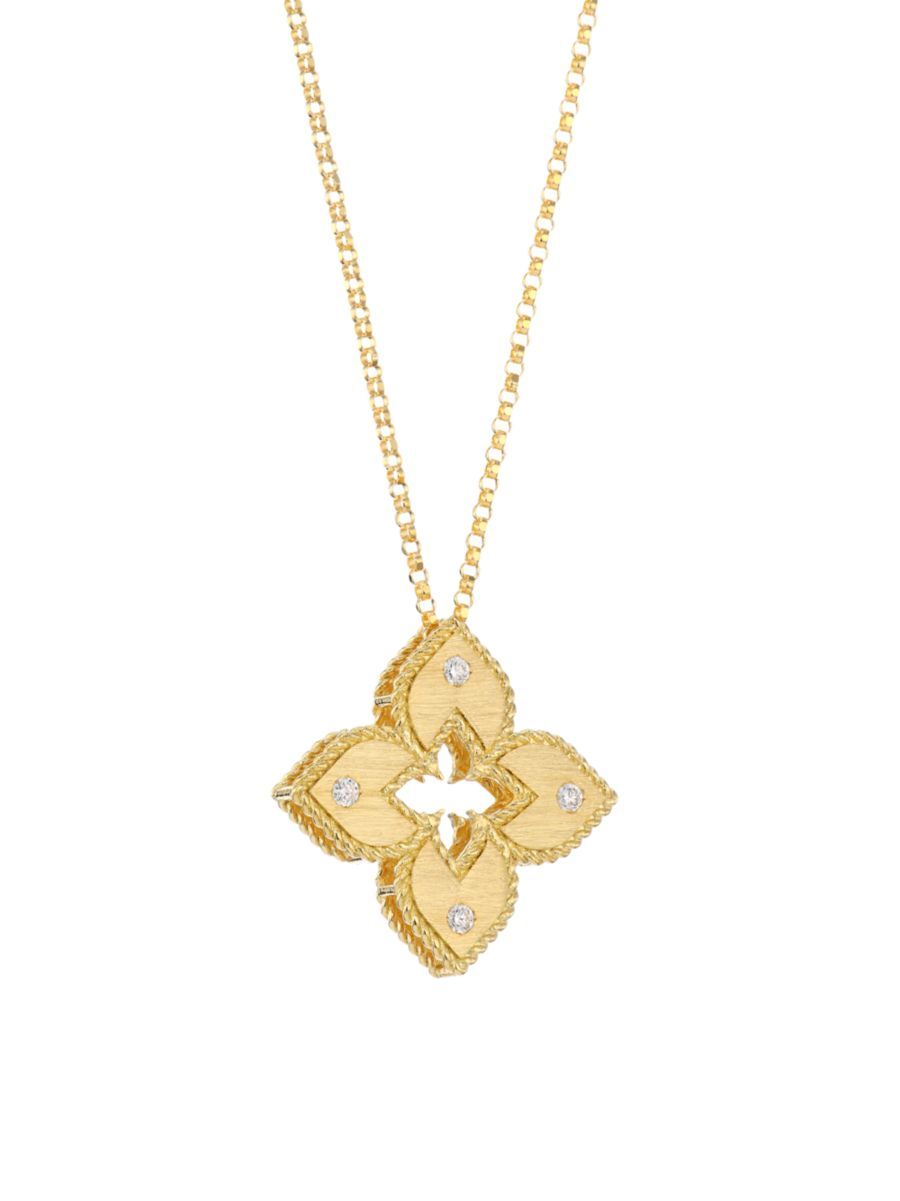Venetian Princess 18K Yellow Gold & Diamond Pendant Necklace | Saks Fifth Avenue