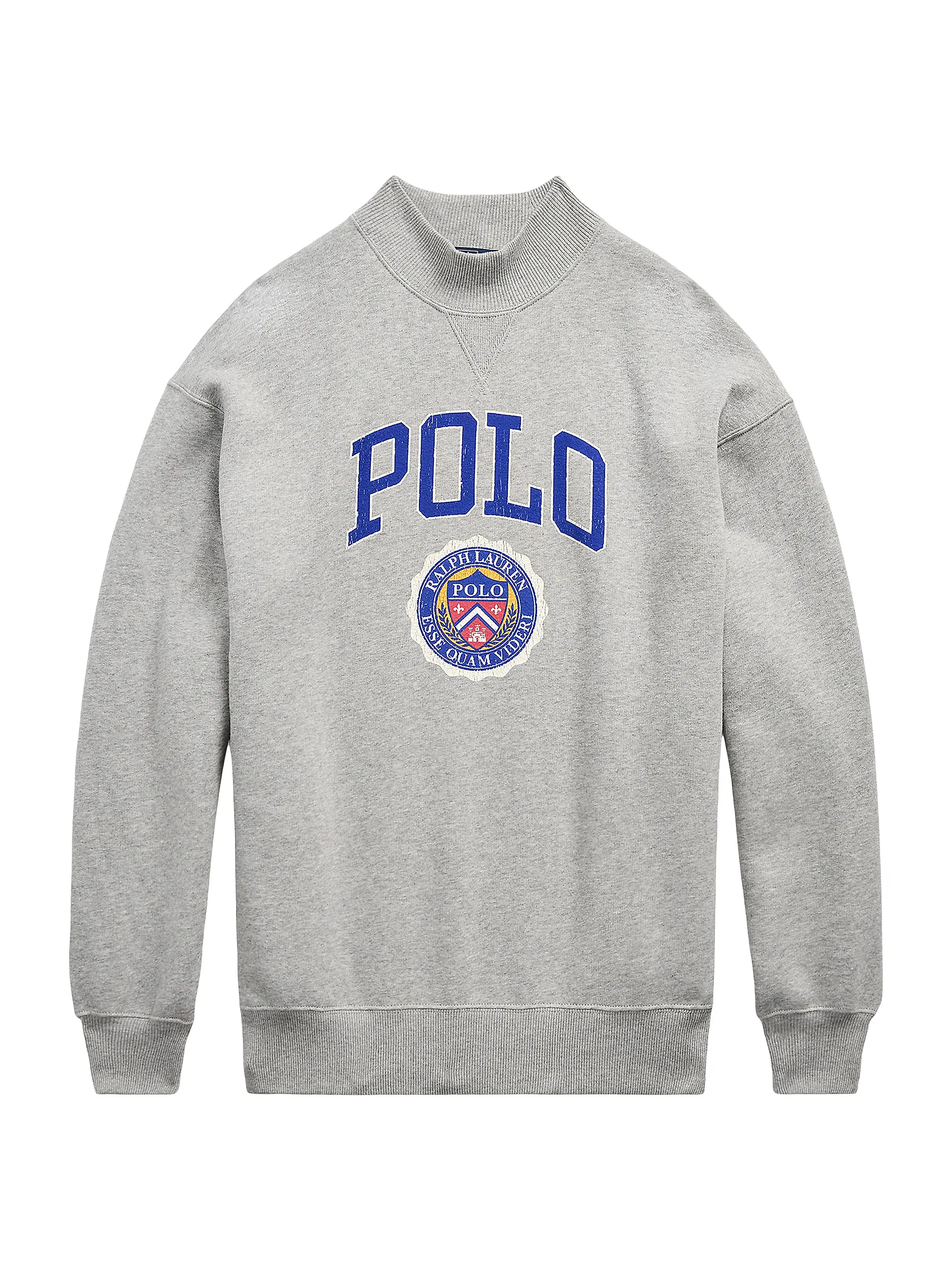 Mock Turtleneck Crest Logo Sweatshirt | Saks Fifth Avenue
